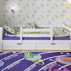 Детская кровать из массива березы Соня-5 (Белый/Лак) в Екатеринбурге - mebel24.online | фото