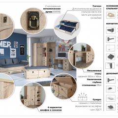 Детская  Система Валенсия Шкаф 2д2ящ Дуб сонома в Екатеринбурге - mebel24.online | фото 4