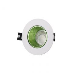 DK3061-WH+GR Встраиваемый светильник, IP 20, 10 Вт, GU5.3, LED, белый/зеленый, пластик в Екатеринбурге - mebel24.online | фото