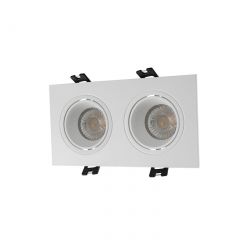 DK3072-WH Встраиваемый светильник, IP 20, 10 Вт, GU5.3, LED, белый/белый, пластик в Екатеринбурге - mebel24.online | фото