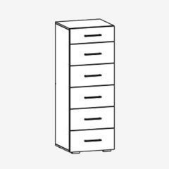 Фиеста №15 Комод с 6ю ящ (Венге/Белый глянец) в Екатеринбурге - mebel24.online | фото