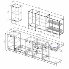 Кухонный гарнитур Жемчуг 2800 (Стол. 26мм) в Екатеринбурге - mebel24.online | фото 2