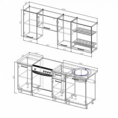 Кухонный гарнитур Лофт 2000 (Стол. 26мм) в Екатеринбурге - mebel24.online | фото 2