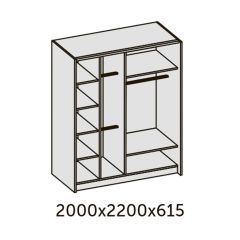 ИННЭС-5 Шкаф-купе 2-х дв. 2000 (2дв. Ф1 - венге) в Екатеринбурге - mebel24.online | фото 3