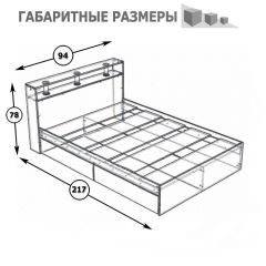 Камелия Кровать 0900, цвет белый, ШхГхВ 93,5х217х78,2 см., сп.м. 900х2000 мм., без матраса, основание есть в Екатеринбурге - mebel24.online | фото 3