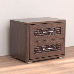 Кэт-4 Тумба 2 ящ (МДФ Венге/Экокожа Caiman коричневый) в Екатеринбурге - mebel24.online | фото