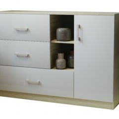 Комод К-3.1 (Дуб сонома/Белый жемчуг) в Екатеринбурге - mebel24.online | фото