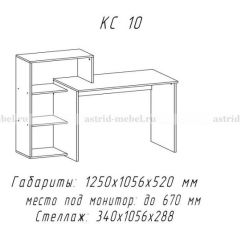 Компьютерный стол №10 (Анкор белый) в Екатеринбурге - mebel24.online | фото