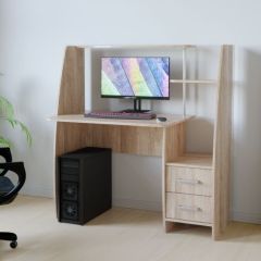 Компьютерный стол КЛ №6.2 левый (Дуб баррик) в Екатеринбурге - mebel24.online | фото