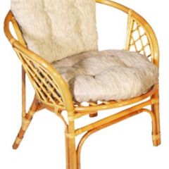 Кресло Багама, подушки светлые обычные шенил (Мёд) в Екатеринбурге - mebel24.online | фото 1