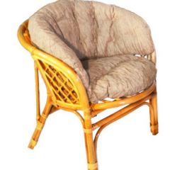 Кресло Багама, подушки светлые полные шенил (Мёд) в Екатеринбурге - mebel24.online | фото 1