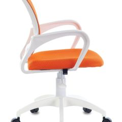 Кресло BRABIX "Fly MG-396W", пластик белый, сетка, оранжевое, 532401, MG-396W_532401 в Екатеринбурге - mebel24.online | фото 3