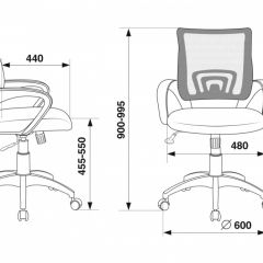 Кресло Бюрократ CH-695N/R/TW-11 красный TW-35N черный TW-11 в Екатеринбурге - mebel24.online | фото 3