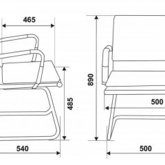 Кресло для посетителя Бюрократ CH-993-LOW-V/M01 черный в Екатеринбурге - mebel24.online | фото 3