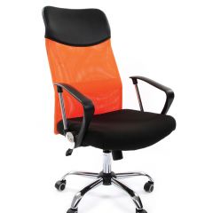 Кресло для руководителя CHAIRMAN 610 N (15-21 черный/сетка оранжевый) в Екатеринбурге - mebel24.online | фото 1