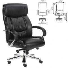 Кресло офисное BRABIX "Direct EX-580" (хром/рециклированная кожа/черное) 531824 в Екатеринбурге - mebel24.online | фото