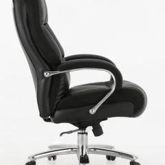 Кресло офисное BRABIX PREMIUM "Bomer HD-007" (рециклированная кожа, хром, черное) 531939 в Екатеринбурге - mebel24.online | фото 3