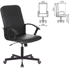 Кресло офисное BRABIX "Simple EX-521" (экокожа, черное) 532103 в Екатеринбурге - mebel24.online | фото 2
