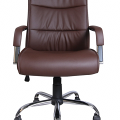 Кресло офисное BRABIX "Space EX-508" (экокожа, хром, коричневое) 531164 в Екатеринбурге - mebel24.online | фото 3