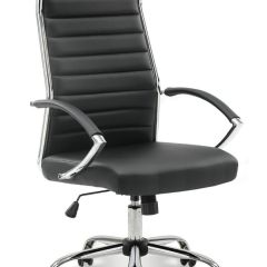 Кресло офисное BRABIX "Style EX-528", экокожа, хром, черное, 531947 в Екатеринбурге - mebel24.online | фото