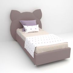 Кровать Котя с ортопедическим основанием 800 (велюр темный-серый) в Екатеринбурге - mebel24.online | фото