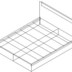 СОФИЯ Кровать КР1600 (венге/дуб белфорт) щиты в Екатеринбурге - mebel24.online | фото 2