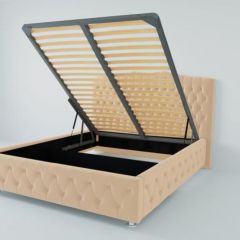 Кровать Нягань с ПМ 900 (экокожа бежевая) в Екатеринбурге - mebel24.online | фото 2