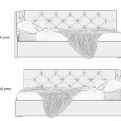 Кровать угловая Лилу интерьерная +основание/ПМ/бельевое дно (120х200) в Екатеринбурге - mebel24.online | фото 5