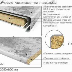 Кухонный фартук А-011 (ЛF) со столешницей А-011 (ЛS) рисунок слева в Екатеринбурге - mebel24.online | фото 2