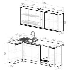 Кухонный гарнитур Амели прайм 400 1100х2000 мм в Екатеринбурге - mebel24.online | фото 2