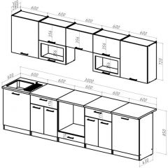 Кухонный гарнитур Кварц экстра 3000 мм в Екатеринбурге - mebel24.online | фото 2