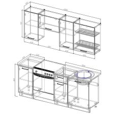 Кухонный гарнитур Лада 2000 (Стол. 26мм) в Екатеринбурге - mebel24.online | фото 2