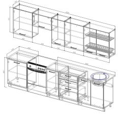 Кухонный гарнитур Лада 3000 (Стол. 26мм) в Екатеринбурге - mebel24.online | фото 2