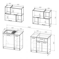 Кухонный гарнитур Лариса макси 5 1800 мм в Екатеринбурге - mebel24.online | фото 2