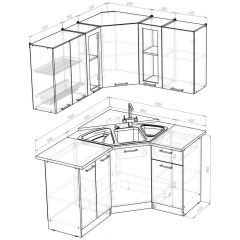 Кухонный гарнитур Лариса оптима 2 1500х1300 мм в Екатеринбурге - mebel24.online | фото 2