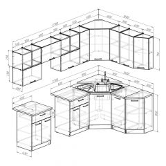 Кухонный гарнитур Лариса оптима 5 2700х1600 мм в Екатеринбурге - mebel24.online | фото 2