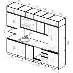 Кухонный гарнитур Ноктюрн люкс 3000 мм в Екатеринбурге - mebel24.online | фото 2