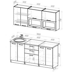 Кухонный гарнитур Паола макси 1800 мм в Екатеринбурге - mebel24.online | фото 2