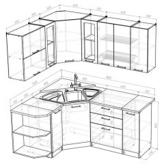 Кухонный гарнитур Паола оптима 1500х1800 мм в Екатеринбурге - mebel24.online | фото 2