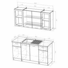 Кухонный гарнитур Сабрина стандарт 1600 в Екатеринбурге - mebel24.online | фото 3