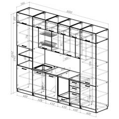 Кухонный гарнитур Сапфир 3000 мм в Екатеринбурге - mebel24.online | фото 2