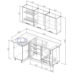 Кухонный гарнитур угловой Пайн 1000х1800 (Стол. 26мм) в Екатеринбурге - mebel24.online | фото 2