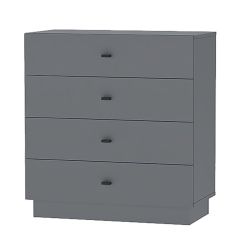 Квадро К-1 Комод 4ящ. (ЛДСП Графит) в Екатеринбурге - mebel24.online | фото