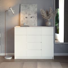 МОРИ МК 1200.4 Комод (белый) в Екатеринбурге - mebel24.online | фото 3