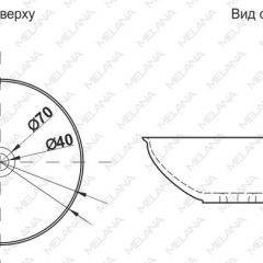 Накладная раковина melana mln-t4029-b15 в Екатеринбурге - mebel24.online | фото 2