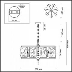 Подвесная люстра Odeon Light Elegante 4878/7 в Екатеринбурге - mebel24.online | фото 4