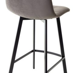 Полубарный стул CHILLI-QB SQUARE графит #14, велюр / черный каркас (H=66cm) М-City в Екатеринбурге - mebel24.online | фото 2