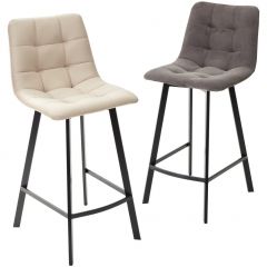 Полубарный стул CHILLI-QB SQUARE графит #14, велюр / черный каркас (H=66cm) М-City в Екатеринбурге - mebel24.online | фото 5