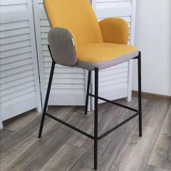 Полубарный стул NYX (H=65cm) VF106 желтый / VF120 серый М-City в Екатеринбурге - mebel24.online | фото 2
