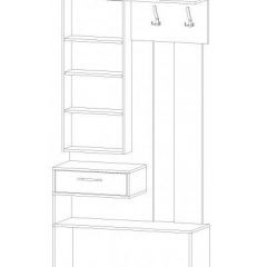 ИНФИНИТИ Прихожая Секция с зеркалом (ясень шимо комб.) в Екатеринбурге - mebel24.online | фото 2